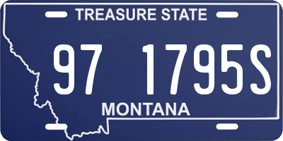 MT license plate 971795S