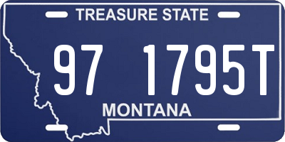 MT license plate 971795T