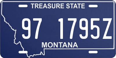 MT license plate 971795Z