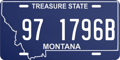 MT license plate 971796B
