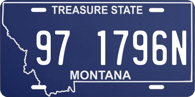 MT license plate 971796N