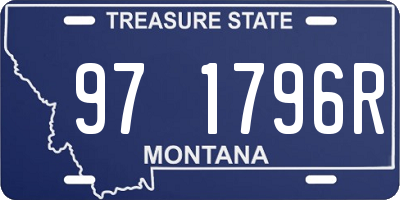 MT license plate 971796R