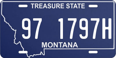 MT license plate 971797H