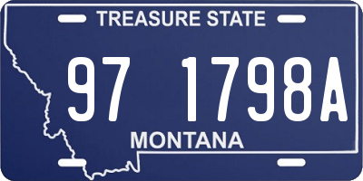 MT license plate 971798A