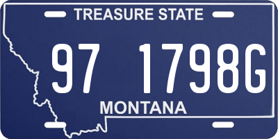 MT license plate 971798G