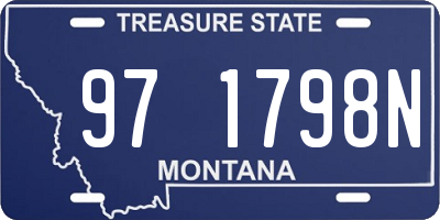 MT license plate 971798N