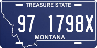 MT license plate 971798X