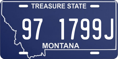 MT license plate 971799J