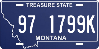 MT license plate 971799K