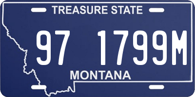 MT license plate 971799M