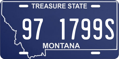 MT license plate 971799S