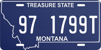 MT license plate 971799T