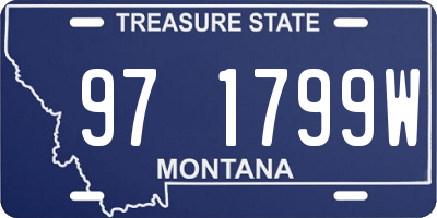 MT license plate 971799W