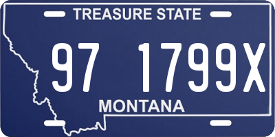 MT license plate 971799X