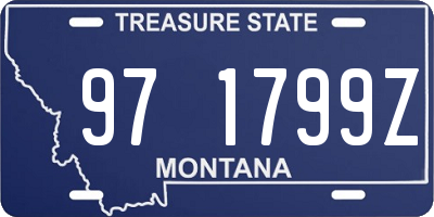 MT license plate 971799Z