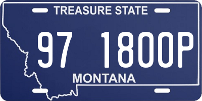 MT license plate 971800P