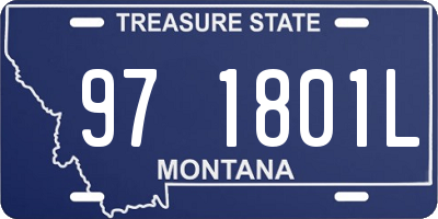 MT license plate 971801L