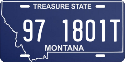 MT license plate 971801T