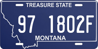 MT license plate 971802F