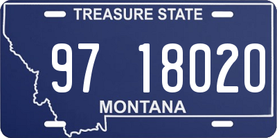 MT license plate 971802O