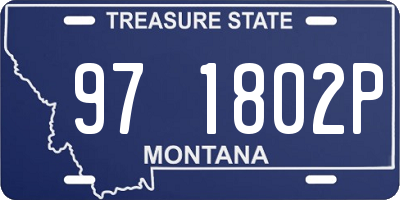 MT license plate 971802P