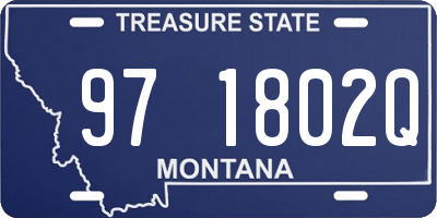 MT license plate 971802Q