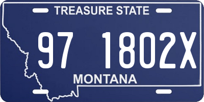 MT license plate 971802X