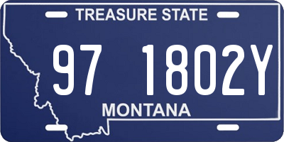 MT license plate 971802Y