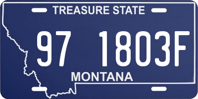 MT license plate 971803F