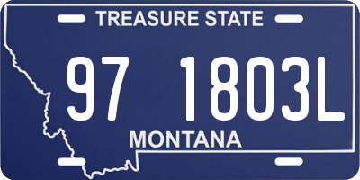 MT license plate 971803L