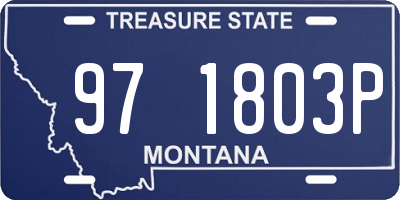 MT license plate 971803P