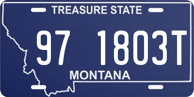 MT license plate 971803T