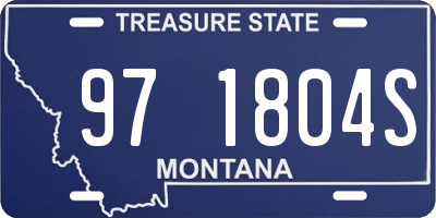 MT license plate 971804S