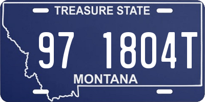 MT license plate 971804T