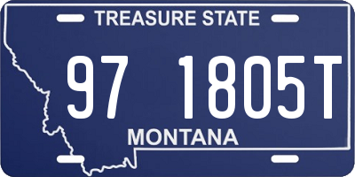 MT license plate 971805T