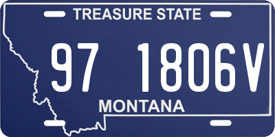 MT license plate 971806V