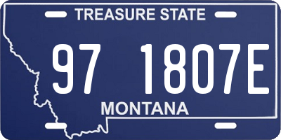 MT license plate 971807E