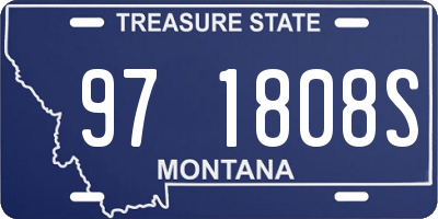 MT license plate 971808S