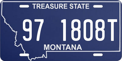 MT license plate 971808T