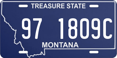 MT license plate 971809C