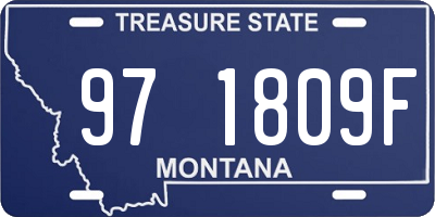 MT license plate 971809F