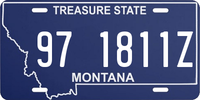 MT license plate 971811Z