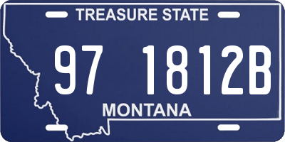 MT license plate 971812B