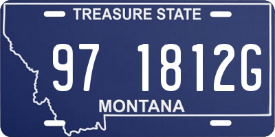 MT license plate 971812G