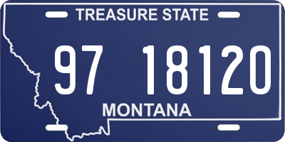 MT license plate 971812O