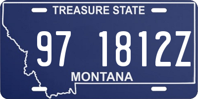 MT license plate 971812Z