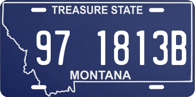 MT license plate 971813B