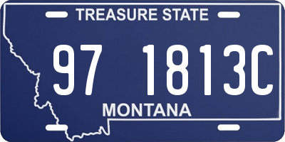 MT license plate 971813C