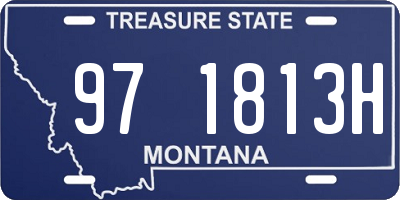 MT license plate 971813H
