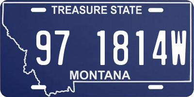 MT license plate 971814W